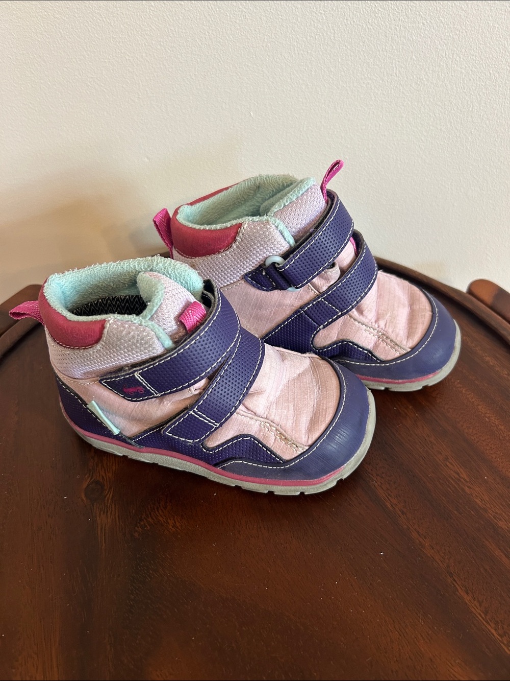 See Kai Run w/ 3M Thinsulate Pink + Purple Kids Waterproof Snow Boots